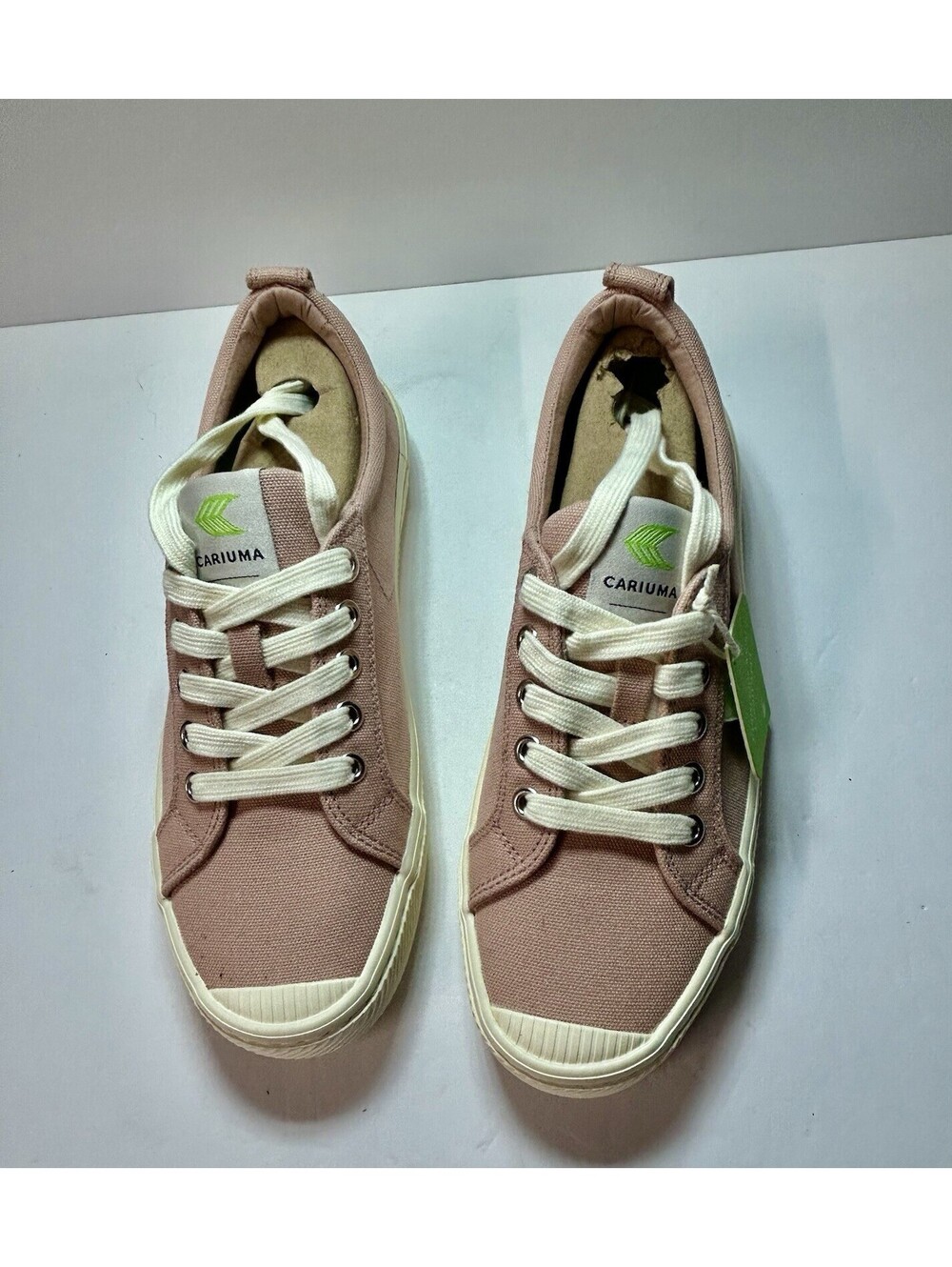 NWT Cariuma Womens Sneaker Shoes Size 7 Pink Rose Canvas Lace Up Low Top
